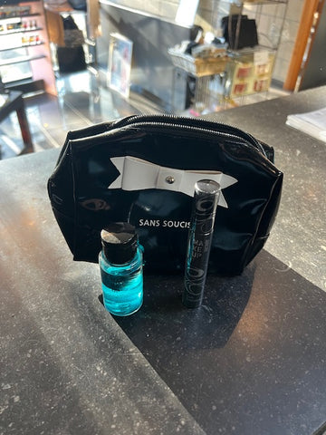 Geschenkpakket make up tasje met oogreiniger en mascara