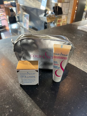 Geschenkpakket met toilettasje coup d'eclat producten