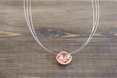 NECKLACE DIANA RG WITH PINK STONE