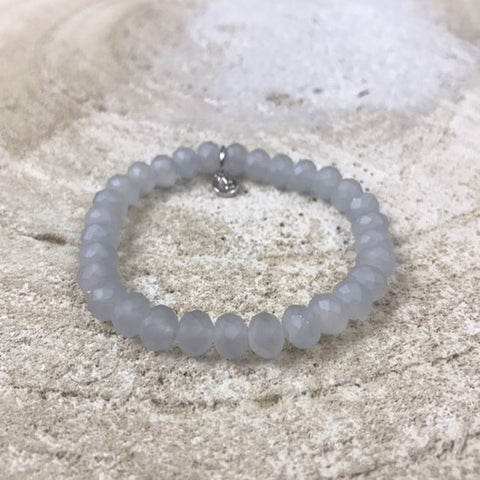 BRACELET WITH FROSTED LIGHT GREY STONES